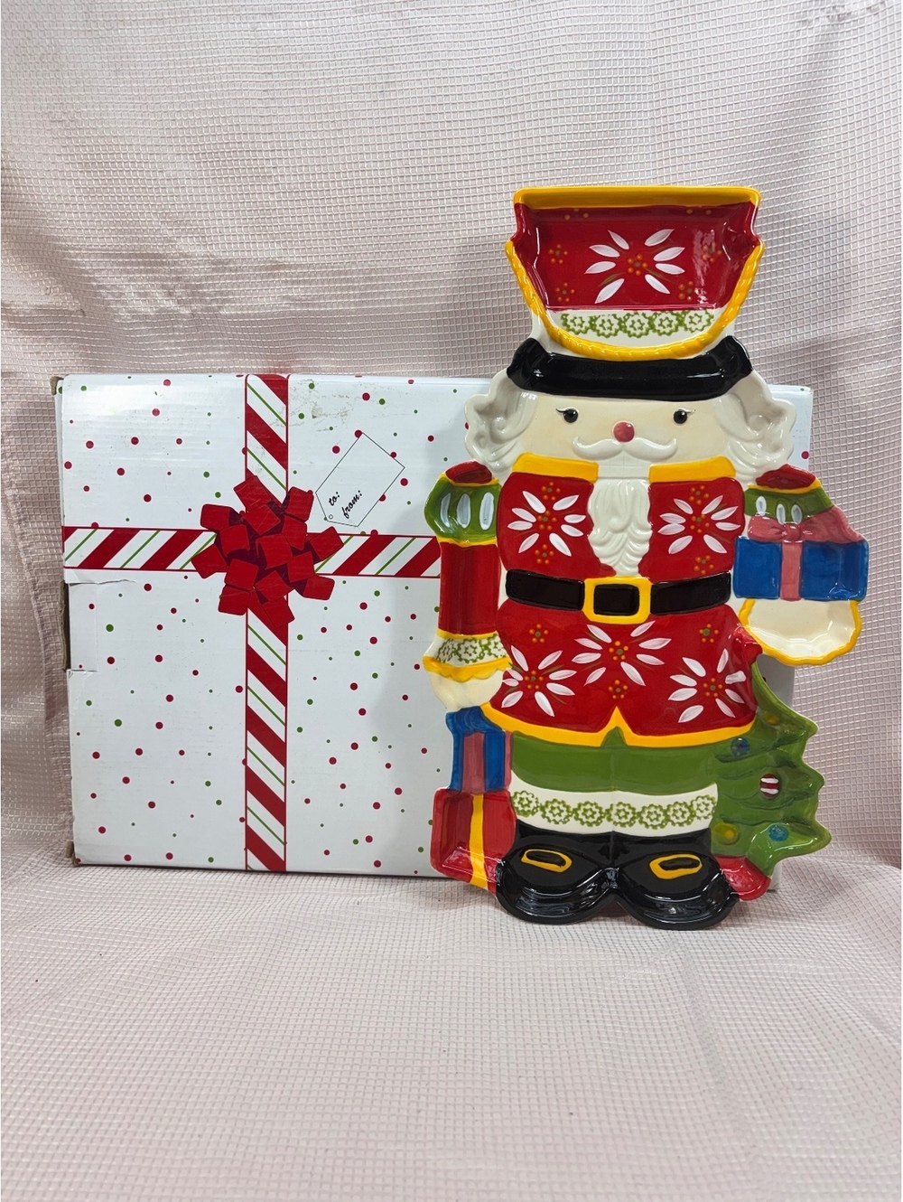 Temp-tations by Tara Winter Whimsy Nutcracker Serving Dish with gift box